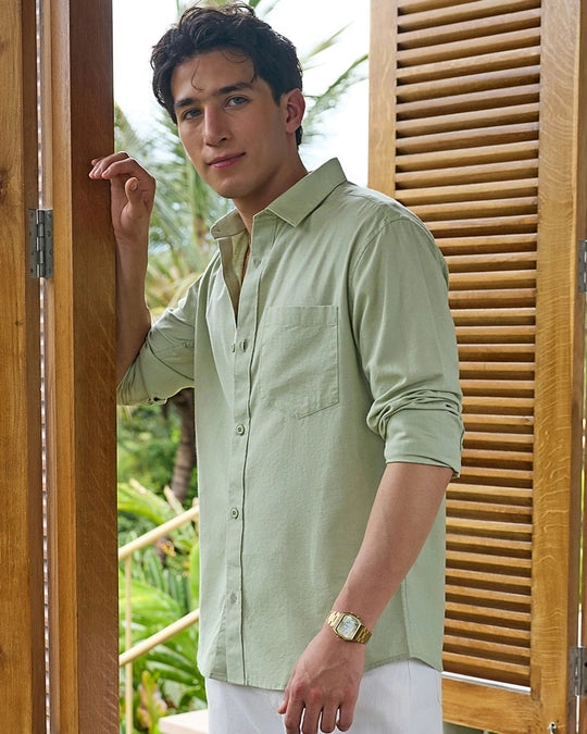 Zlifornia premium light green shirt